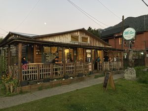 Outside at Mi Sur in Puerto Puyuhuapi