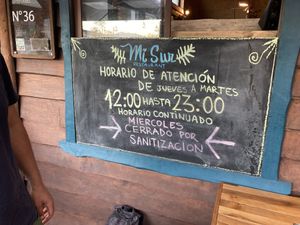 Opening hours at Mi Sur in Puerto Puyuhuapi
