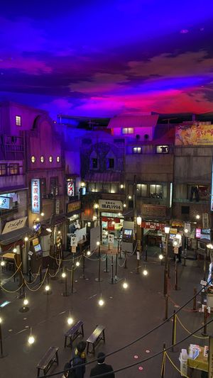 Inside the ramen restaurant area  at Shin-Yokohama Ramen Museum in Yokohama