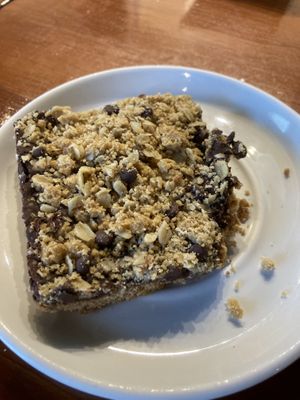 Chocolate peanut oat bar at Knead Bakery in Burlington