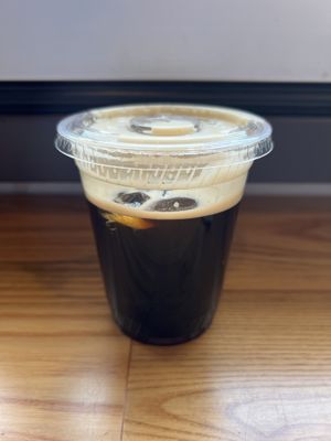 Creamy cold brew  at Knead Bakery in Burlington