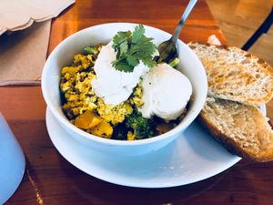 Tofu scramble at Knead Bakery in Burlington