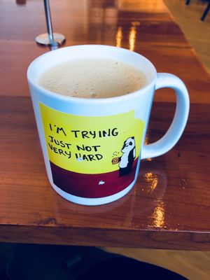 Hot beverage mugs! at Knead Bakery in Burlington