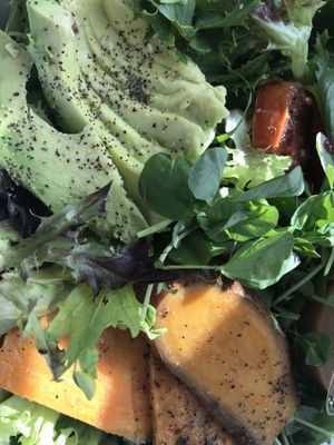 Sweet potato option as salad at Knead Bakery in Burlington
