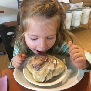 Excited for vegan cinnamon rolls! at Knead Bakery in Burlington