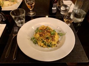 Vegan risotto, absolutely delicious  at Brea in Stirling