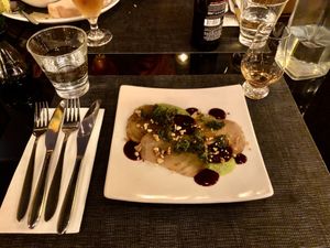 Beetroot carpaccio  at Brea in Stirling