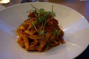 Tomato and basil tagliatelle  at Brea in Stirling