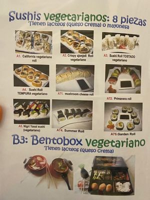 Vegetarian (not vegan) sushi at Mei Lai Wa in San Jose