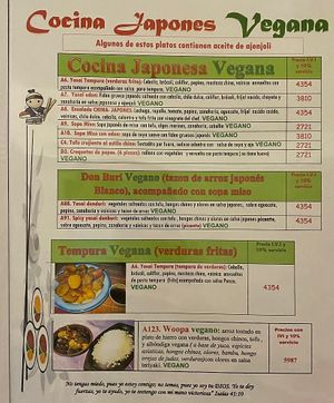 Japanese vegan options at Mei Lai Wa in San Jose