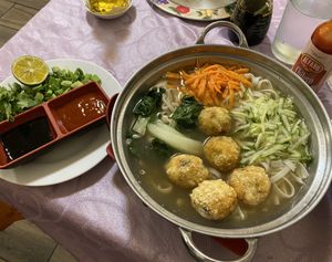 Vegan Pho - very tasty (but didn't care for the fried balls) at Mei Lai Wa in San Jose