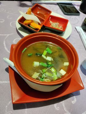 Miso soup at Mei Lai Wa in San Jose