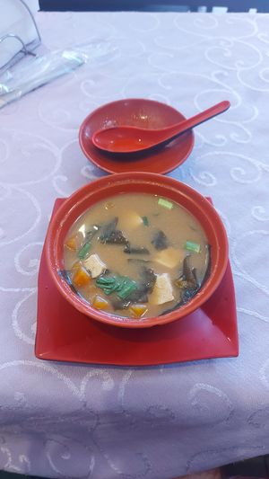 Miso soup with tofu at Mei Lai Wa in San Jose