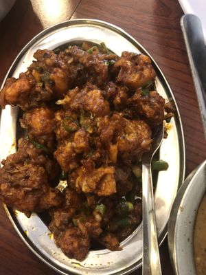 Dry Gobi Manchurian  at Anjappar in Kuala Lumpur