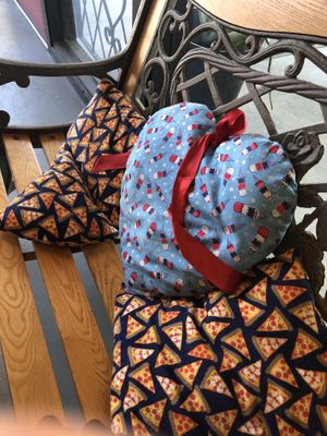 I can’t handle the cuteness of these pillows at Buffalo Pizza and Ice Cream in Sacramento