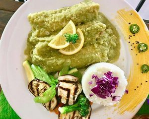 Vegan enchiladas  at El Zarape Malecón  in La Paz