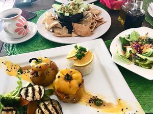 Vegan options, ask for vegan hot sauce  at El Zarape Malecón  in La Paz
