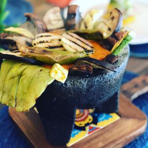 Molcajete de vegetales at El Zarape Malecón  in La Paz