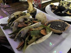 Zucchini tacos at El Zarape Malecón  in La Paz