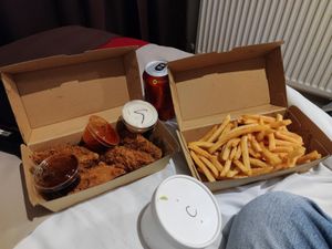 Uber eats delivery at Temple of Seitan - Camden in North West London