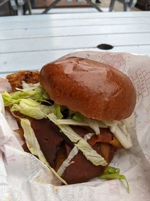 Classic burger at Temple of Seitan - Camden in North West London