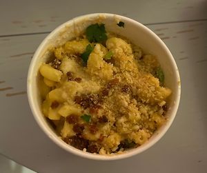 mac and cheeze (via uber eats)  at Temple of Seitan - Camden in North West London