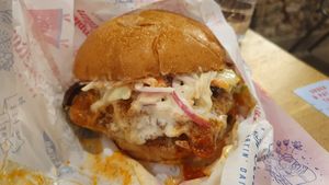 Buffalo Glaze Burger at Temple of Seitan - Camden in North West London