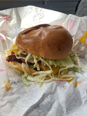 Temple Deluxe burger at Temple of Seitan - Camden in North West London