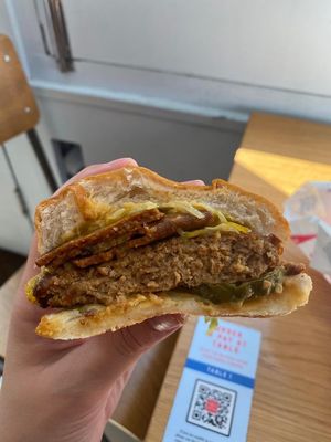 Temple Deluxe burger at Temple of Seitan - Camden in North West London