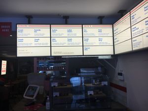 Wall menu at Temple of Seitan - Camden in North West London