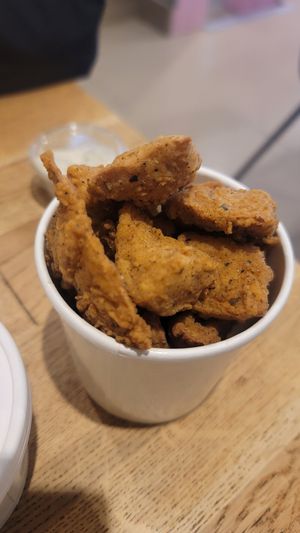 Popcorn bites - so tasty at Temple of Seitan - Camden in North West London