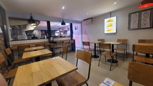 Open kitchen so you can see what's cookin' at Temple of Seitan - Camden in North West London