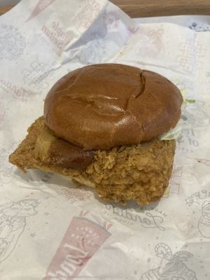 Basic chicken burger   at Temple of Seitan - Camden in North West London