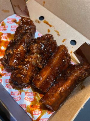 Seitan bbq wings at Temple of Seitan - Camden in North West London