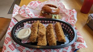 Classic burger and classic wings at Temple of Seitan - Camden in North West London