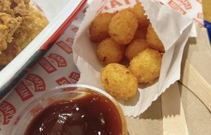 temple tots & bbq sauce  at Temple of Seitan - Camden in North West London