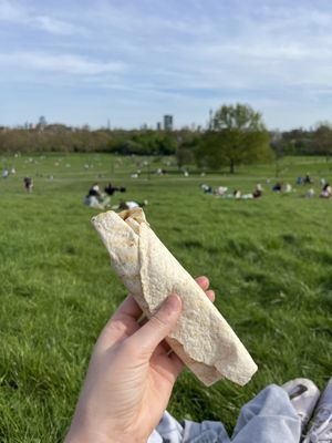 Sweet chilli wrap  at Temple of Seitan - Camden in North West London