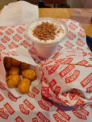 burger, shake, tots at Temple of Seitan - Camden in North West London