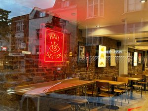 inside  at Temple of Seitan - Camden in North West London
