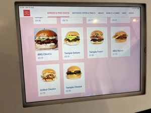 Order at machine  at Temple of Seitan - Camden in North West London