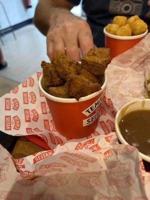Vegan wings  at Temple of Seitan - Camden in North West London