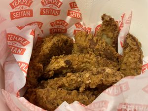 12 piece chikn bucket  at Temple of Seitan - Camden in North West London