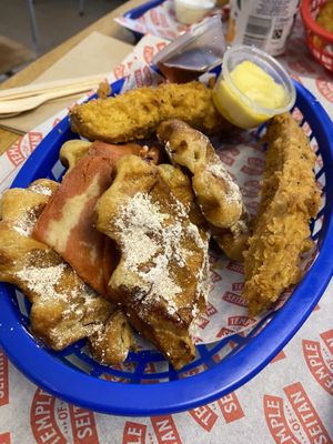 Chicken and waffle   at Temple of Seitan - Camden in North West London