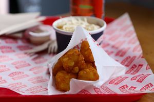 potatoes & coleslaw at Temple of Seitan - Camden in North West London