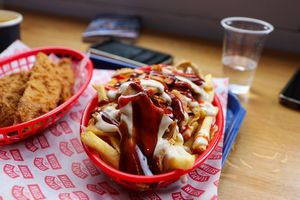 loaded fries at Temple of Seitan - Camden in North West London
