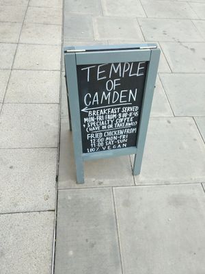 street level at Temple of Seitan - Camden in North West London