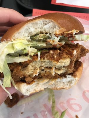 The best Buffalo chkn’ sandwich EVER at Temple of Seitan - Camden in North West London