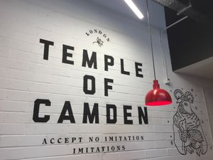 mural at Temple of Seitan - Camden in North West London