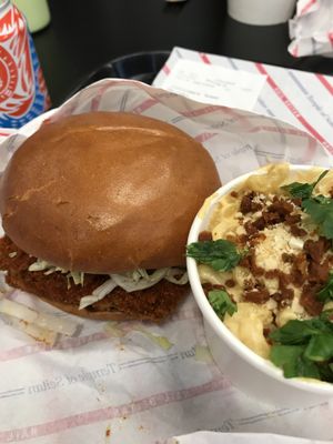 Nashville Hot Burger & the best vegan Mac & Cheese! at Temple of Seitan - Camden in North West London