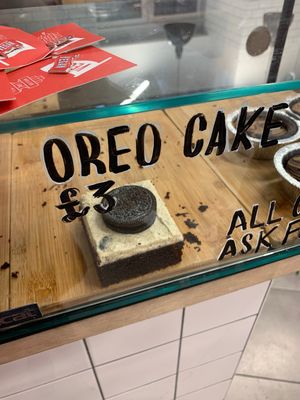 Sparkly Oreo cake at Temple of Seitan - Camden in North West London